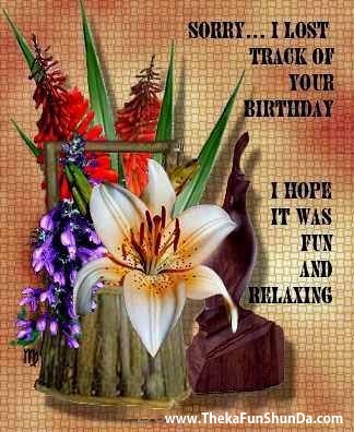 belated birthday